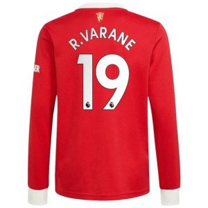 Camiseta Manchester United R.Varane 19 Primera Equipación 2021 2022 - Manga Larga